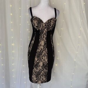 Kardashian Kollection Brown Dress with Cream Lining